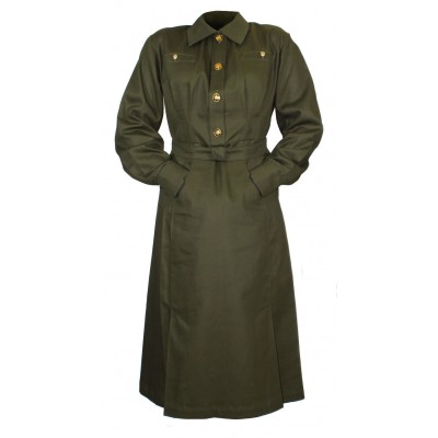 Soviet Army military uniform USSR WW2 female officer cotton Dress M41