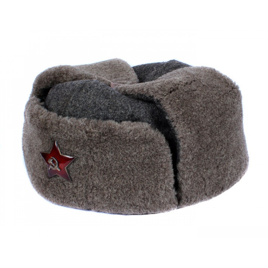 GENUINE Vintage WWII Soviet ushanka RKKA winter russian warm military hat