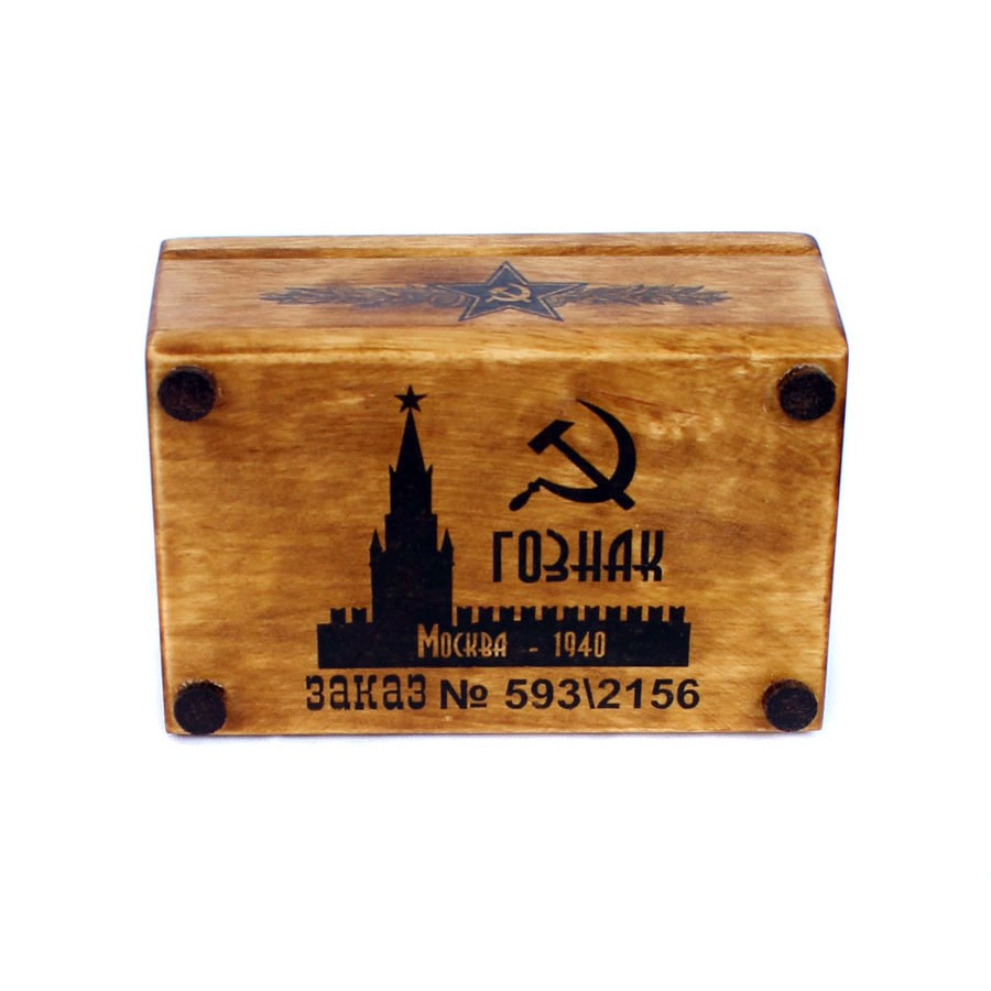 Soviet RKKA army hand made box for tobacco, cigaretes (Stalin & Budenov)
