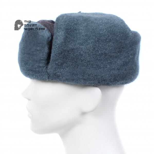 ORIGINAL Russian Soviet Red Army winter hat Ushanka, vintage military fur Officers trapper warm hat 1980s