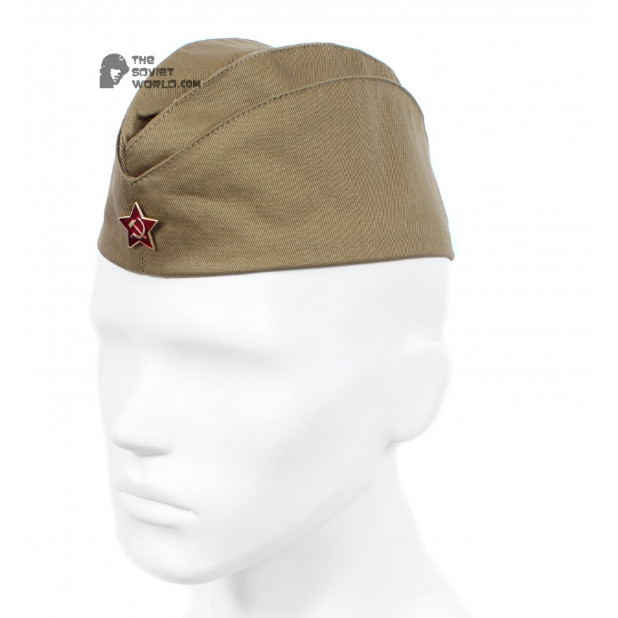 Soviet Red USSR army Russian soldier's military green WWll summer hat Pilotka