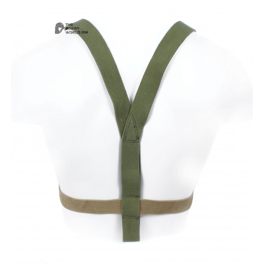 Soldier's shoulder belt of the Soviet Army, RKKA Suspenders Y type and  Red Army canvas belt, sample 1939