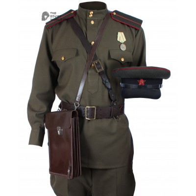 WWII 1943, Soviet Military Officer's Artilery & Tank force Uniform, USSR Red Army Set M43