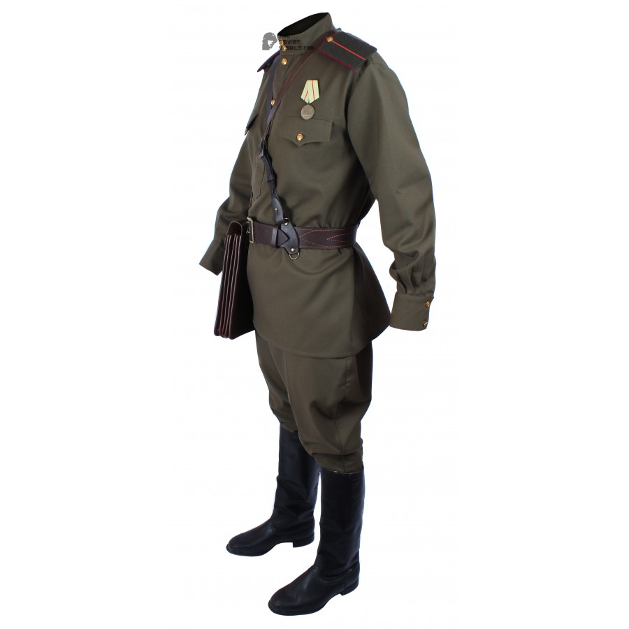 WWII 1943, Soviet Military Officer's Infantry Uniform, USSR Red Army Set M43
