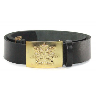 Russian military black leather NAVAL belt