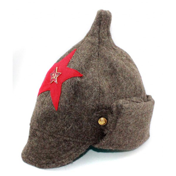 Soviet RKKA infantry russian Red Army woolen winter hat BUDENOVKA with earflaps