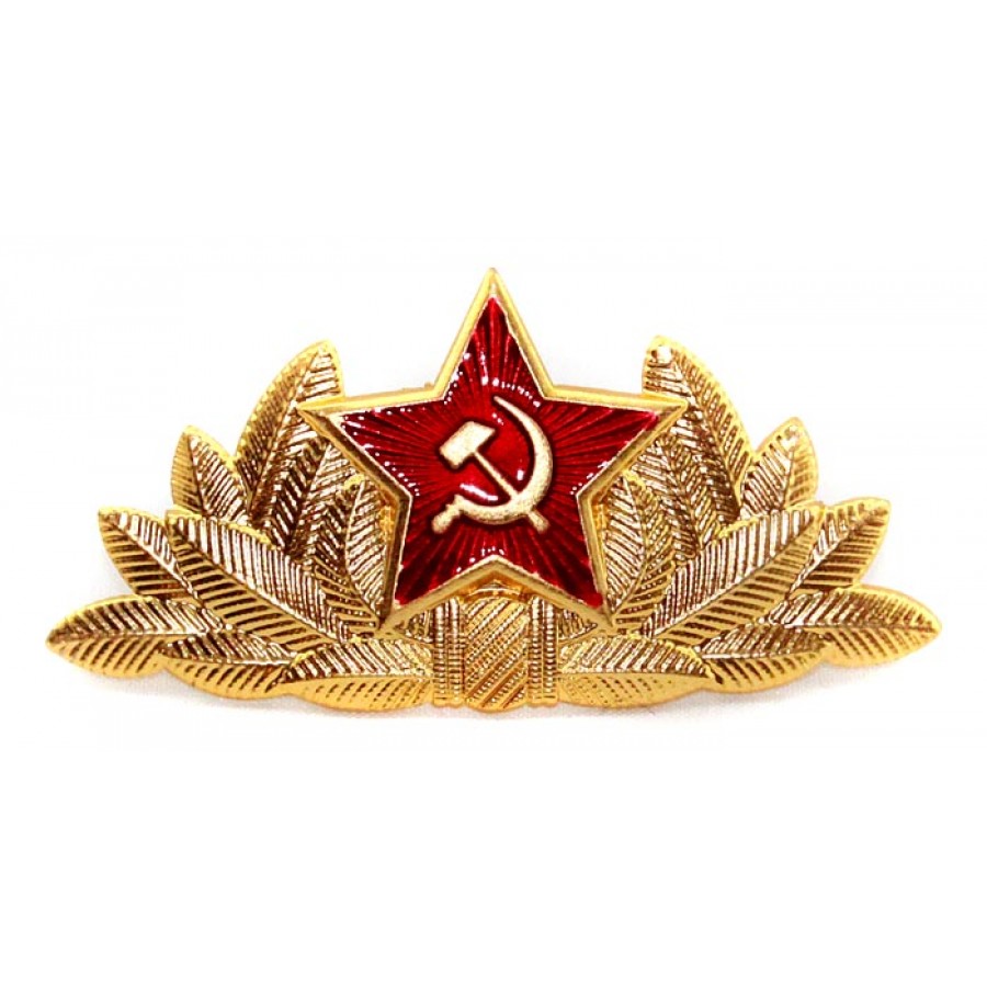 Soviet Russian Army Soldat insigne URSS HAT PIN Emblème Cocarde Red Star Badge 