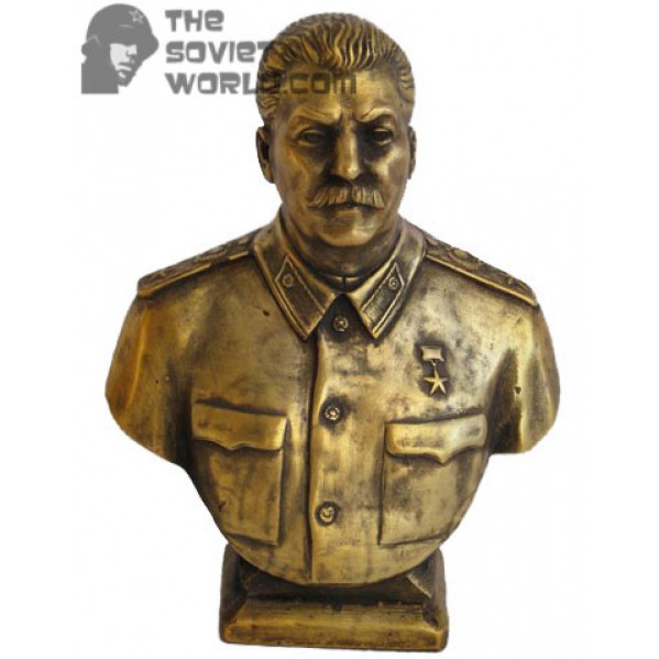 Russian bronze soviet communist bust Stalin