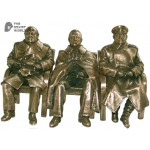 "The Big Three" Conference bronze of Roosevelt, Churchill & Stalin