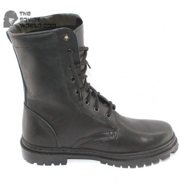 Russian Military summer black Leather airsoft BOOTS