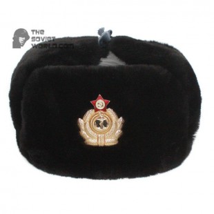 Great USSR Gift Trapper Ski Hat for Winter Heka Naturals Ushanka Russian Military Hat with Ear Flaps and Removable Soviet Badge 